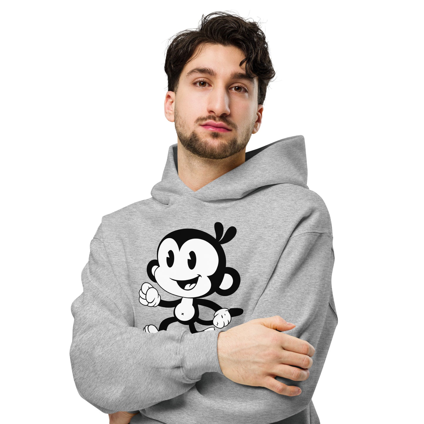 Retro Monkey Premium Oversized Hoodie (Unisex)
