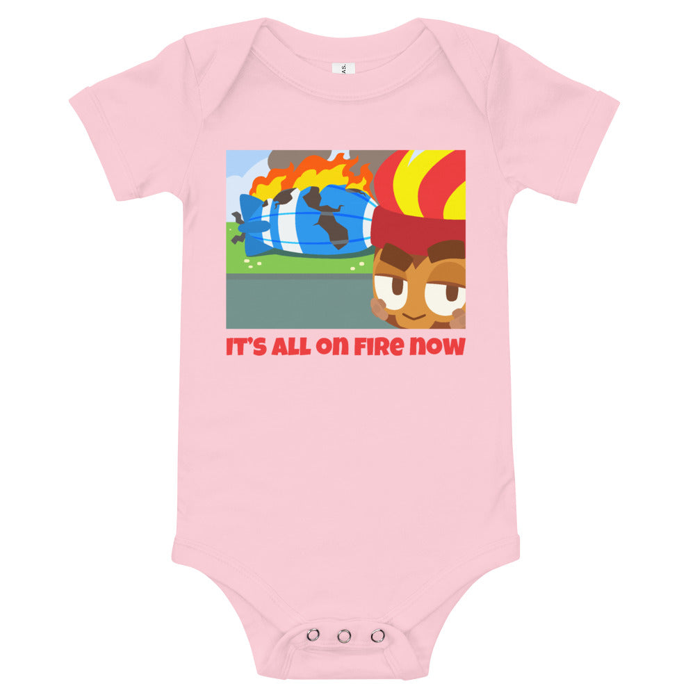 It's All On Fire Now Baby Bodysuit