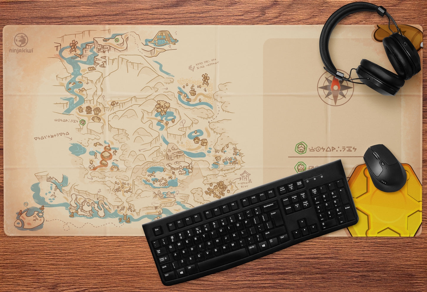 Frontier World Map Desk Mat - BTD6 (90cm x 45cm)