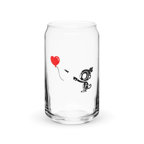 Monkey With Bloon Glass (Can Shaped)