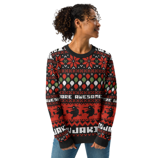 More Awesomer Christmas Knitted Sweater (Unisex)