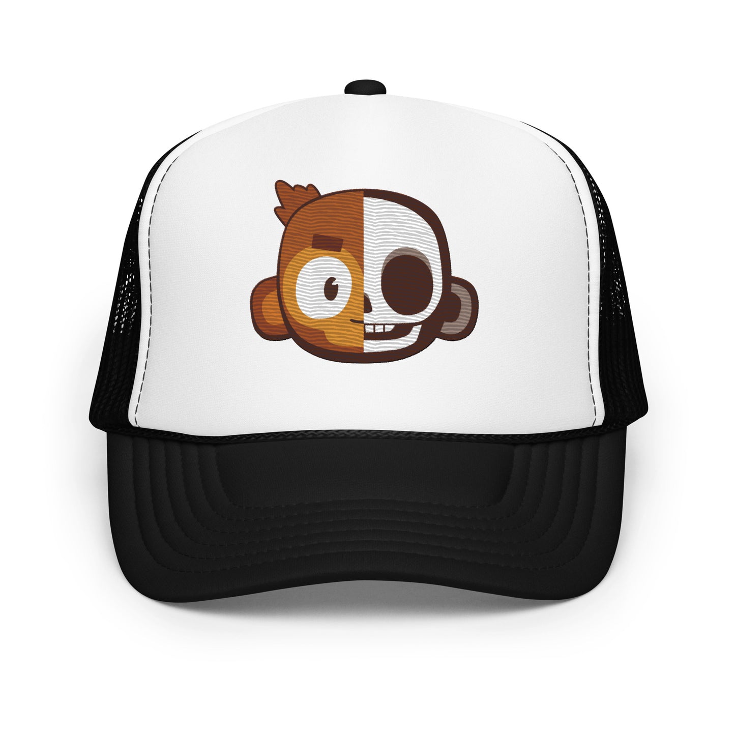 Monkey Skull Foam Trucker Hat