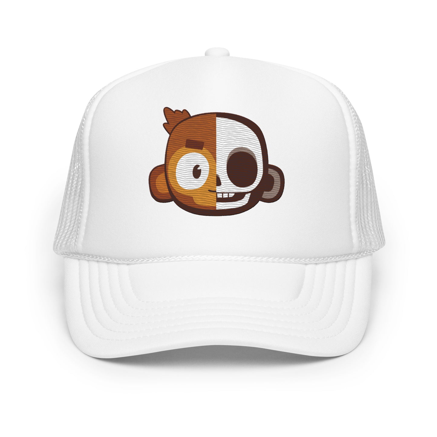 Monkey Skull Foam Trucker Hat