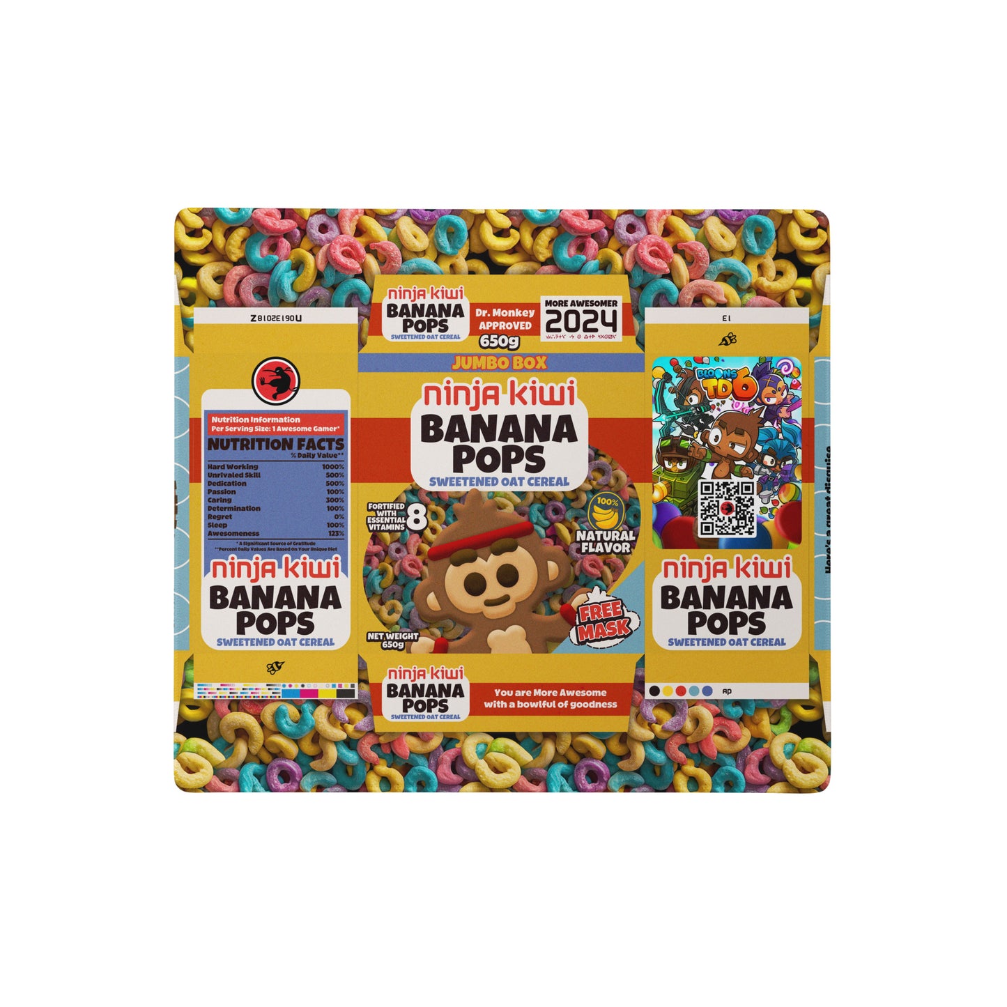 Banana Pops Cereal Box Desk Mat (45cm x 40cm)