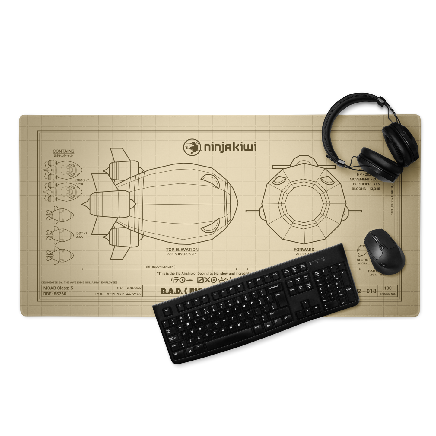 The B.A.D. Desk Mat - Soya (90cm x 45cm)