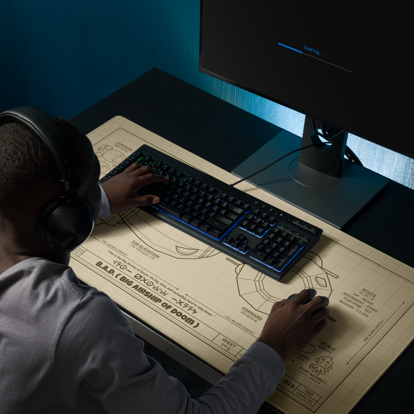 The B.A.D. Desk Mat - Soya (90cm x 45cm)