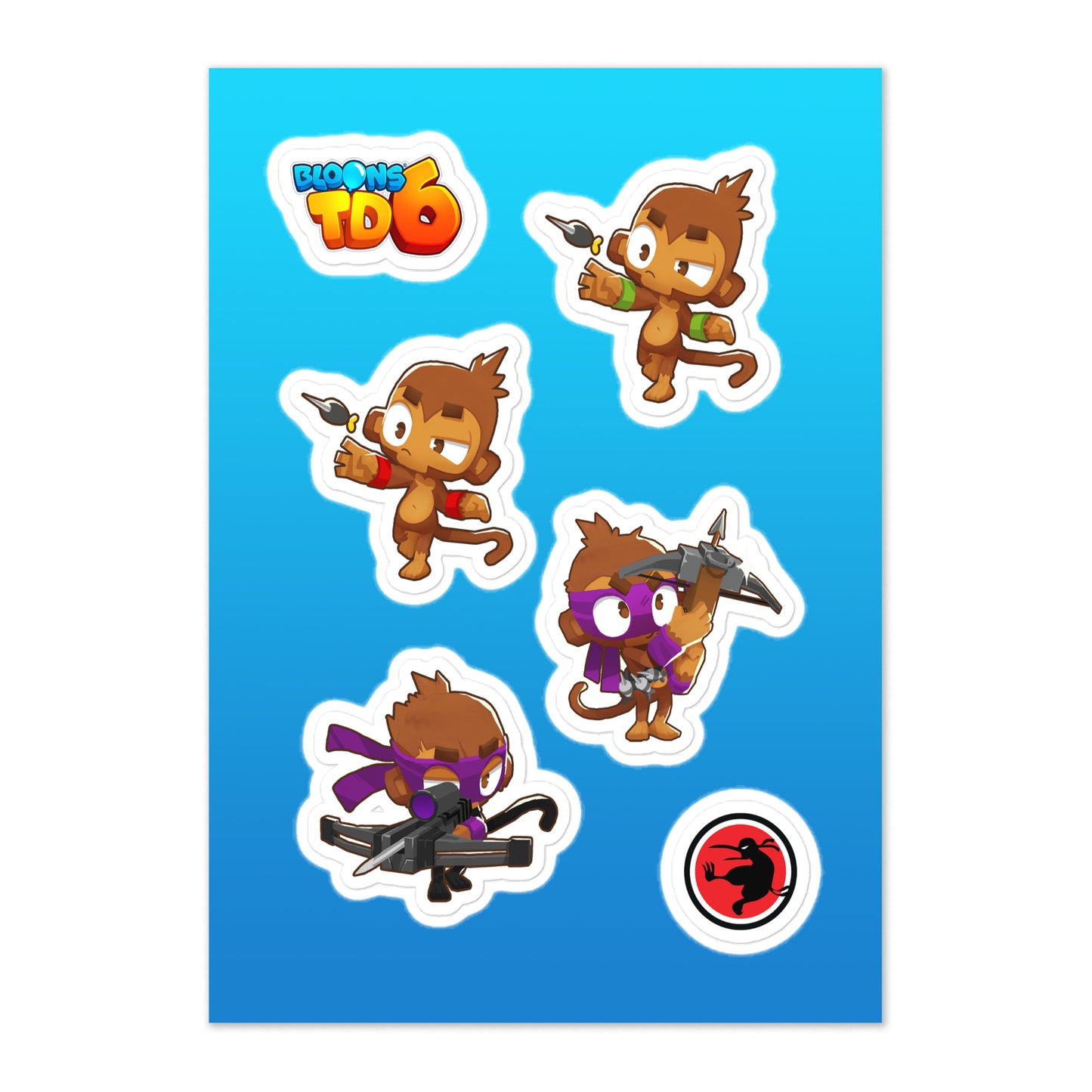 BTD6 Dart Monkey Bottom Path Sticker Sheet – Ninja Kiwi Merch