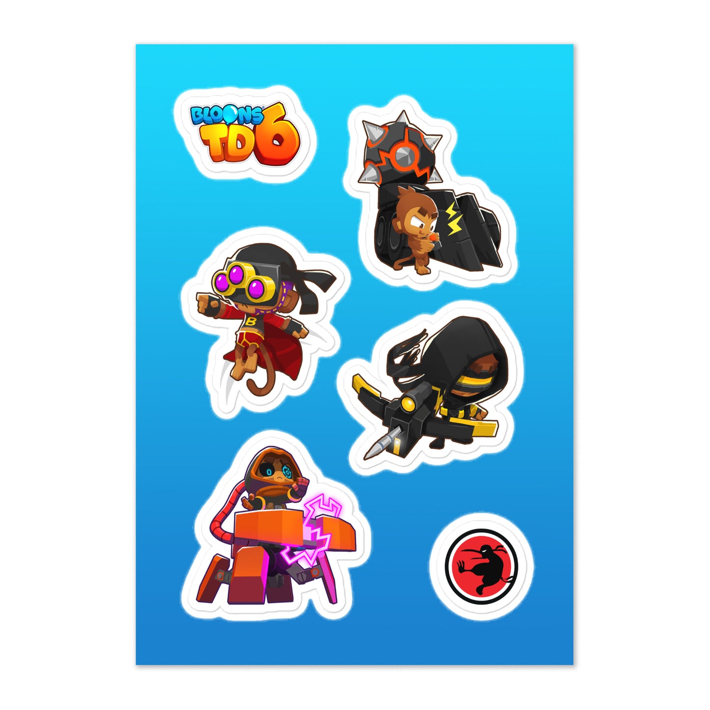 BTD6 Dart Monkey Tier 5 & Paragon Sticker Sheet