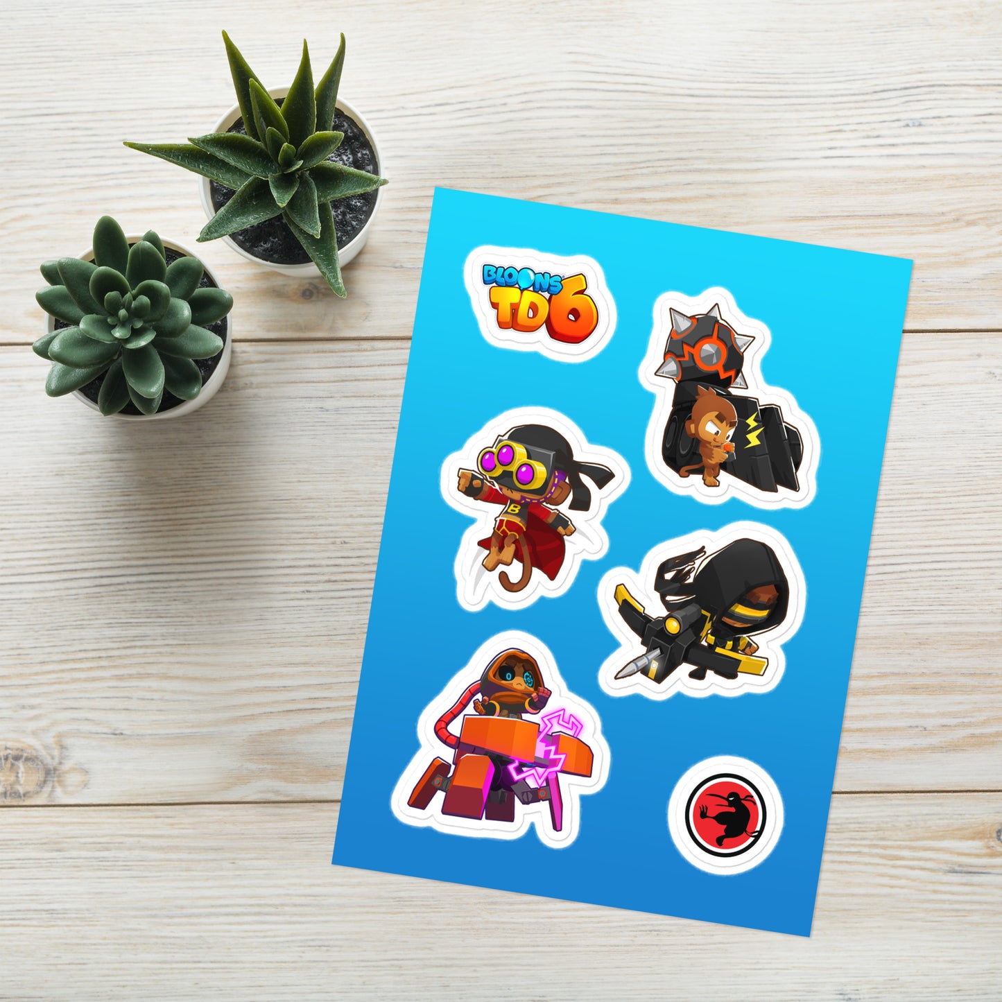 BTD6 Dart Monkey Tier 5 & Paragon Sticker Sheet – Ninja Kiwi Merch