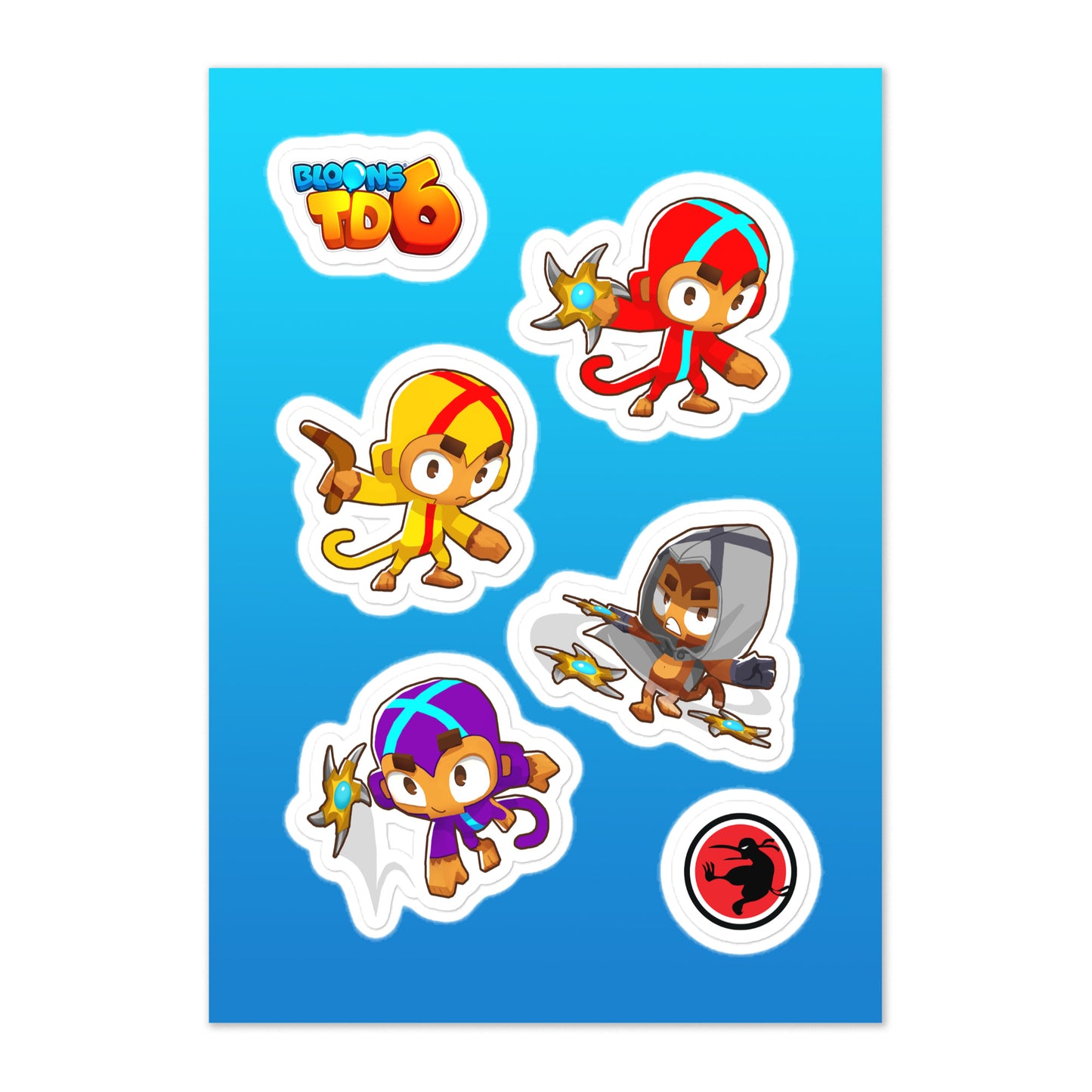 BTD6 Boomerang Monkey Top Path Sticker Sheet