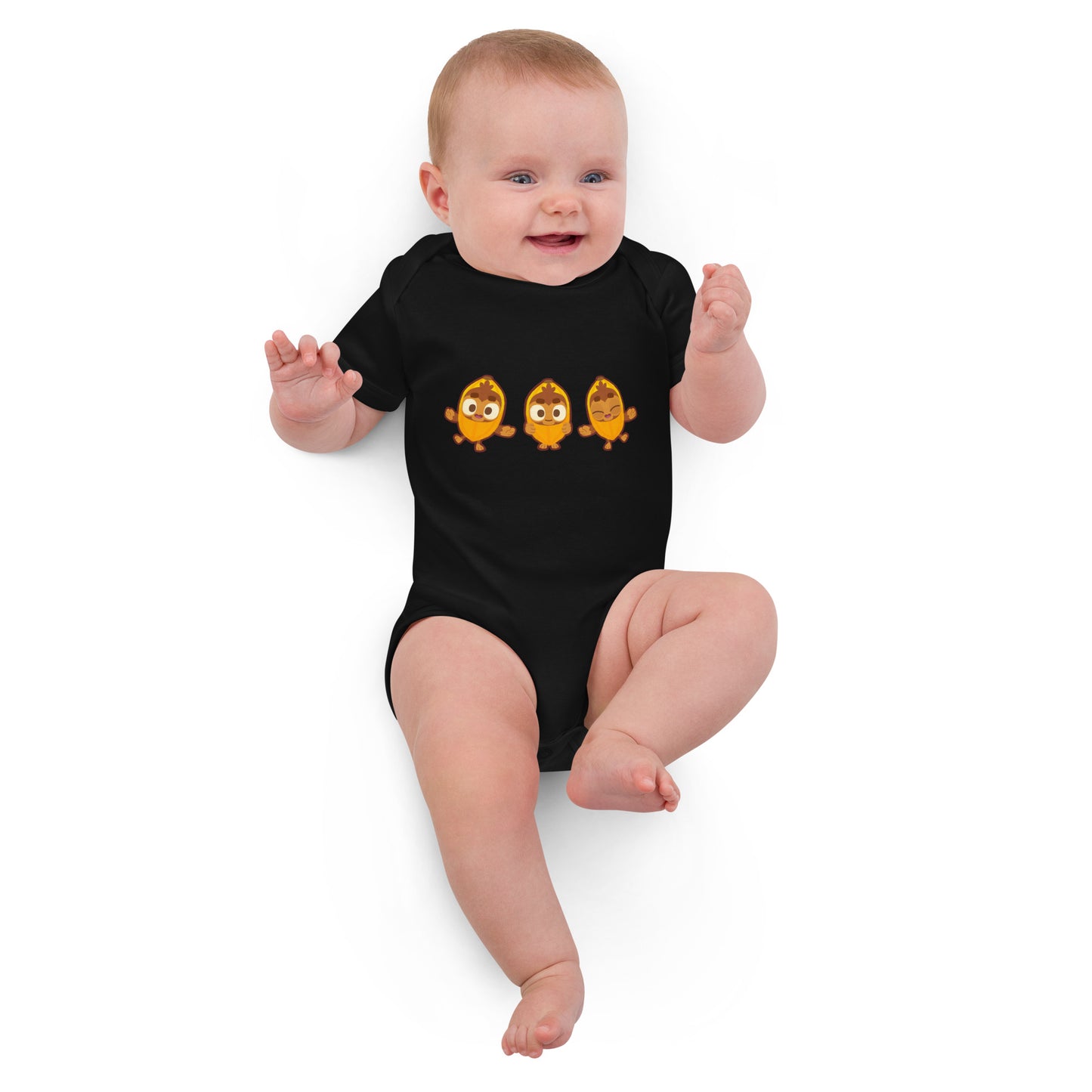 Banana Monkey Baby Bodysuit - Organic Cotton