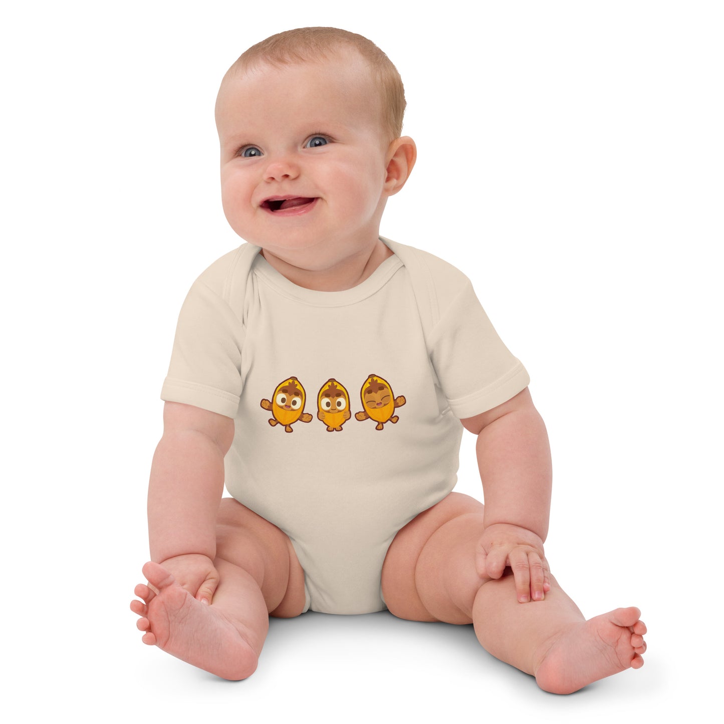 Banana Monkey Baby Bodysuit - Organic Cotton