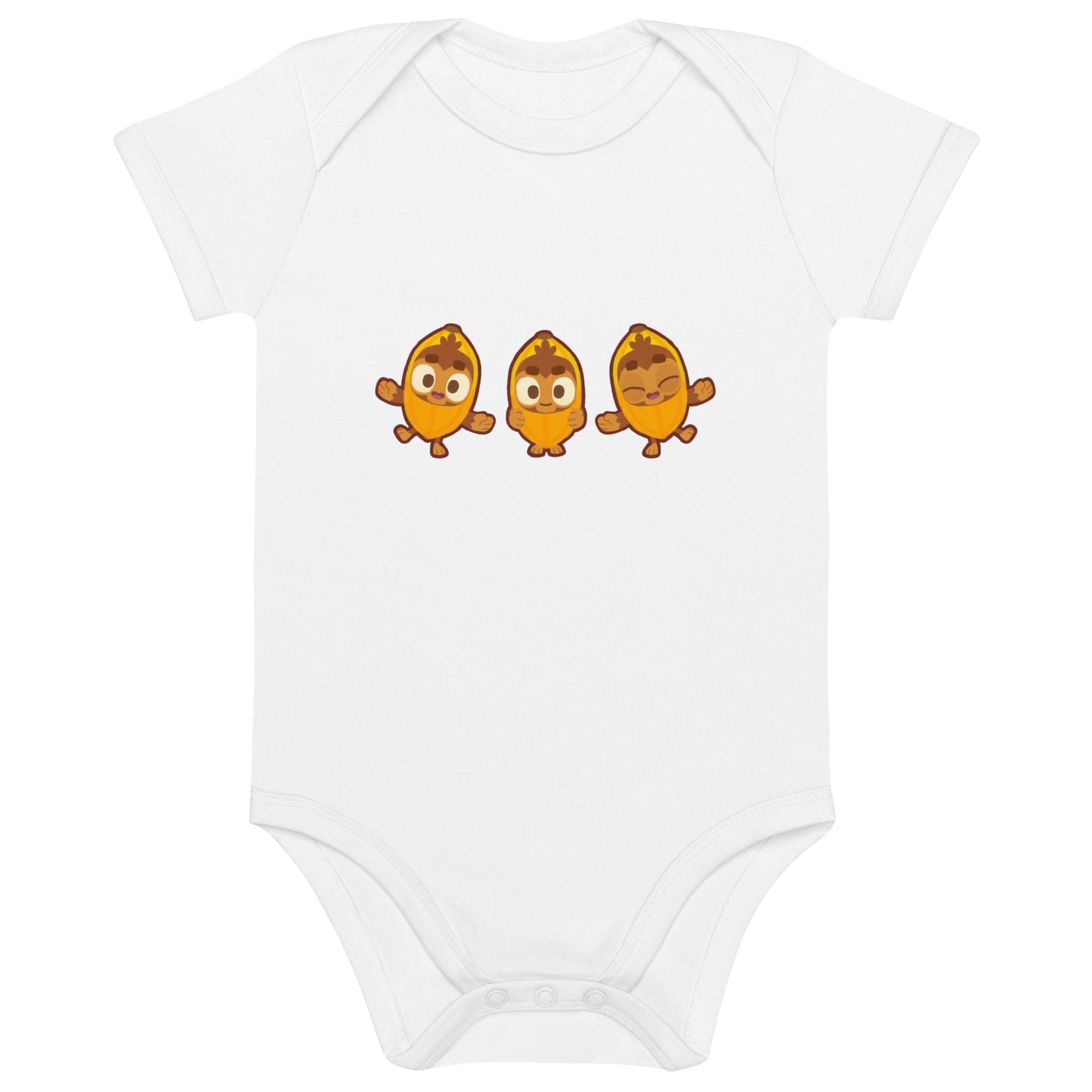 Banana Monkey Baby Bodysuit - Organic Cotton