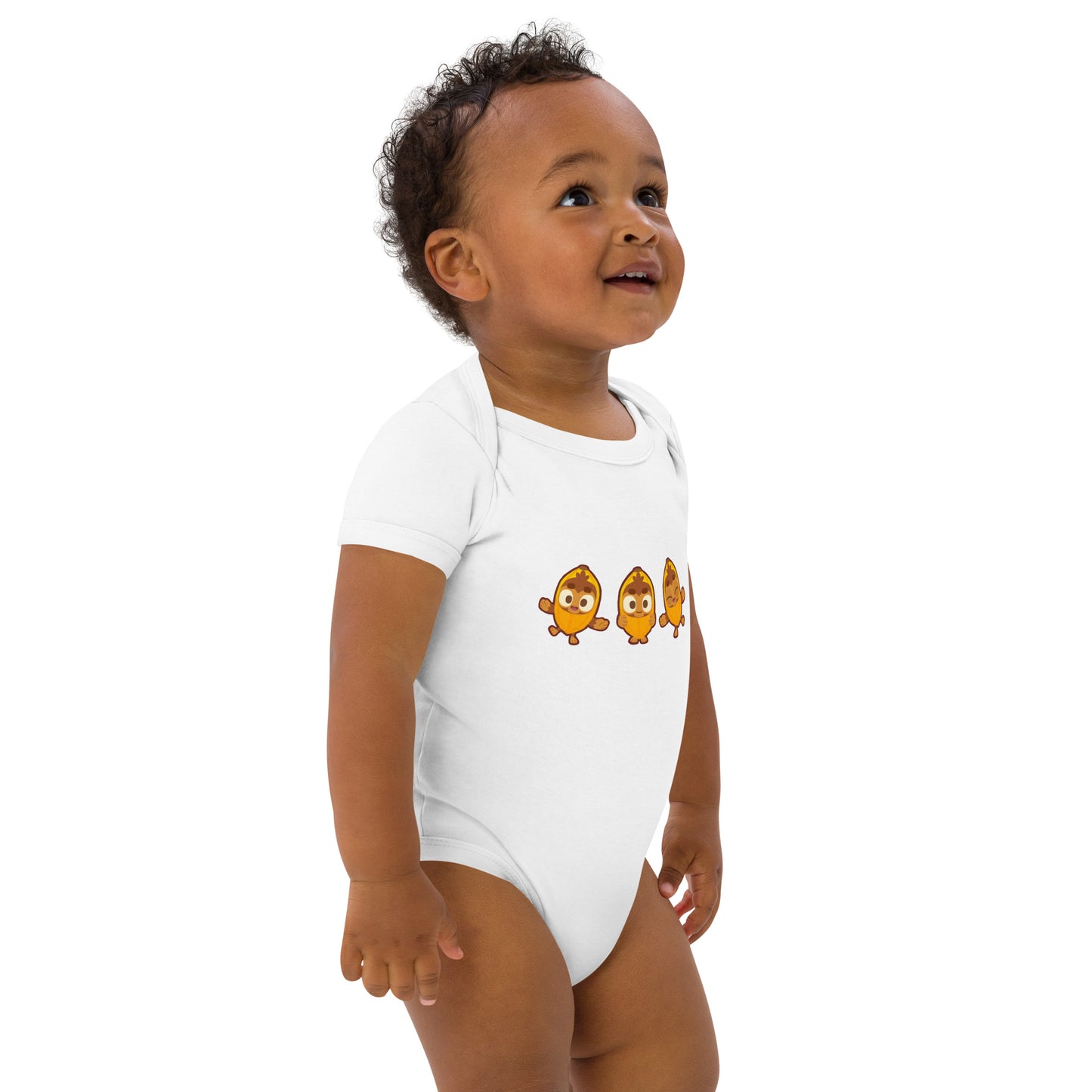 Banana Monkey Baby Bodysuit - Organic Cotton