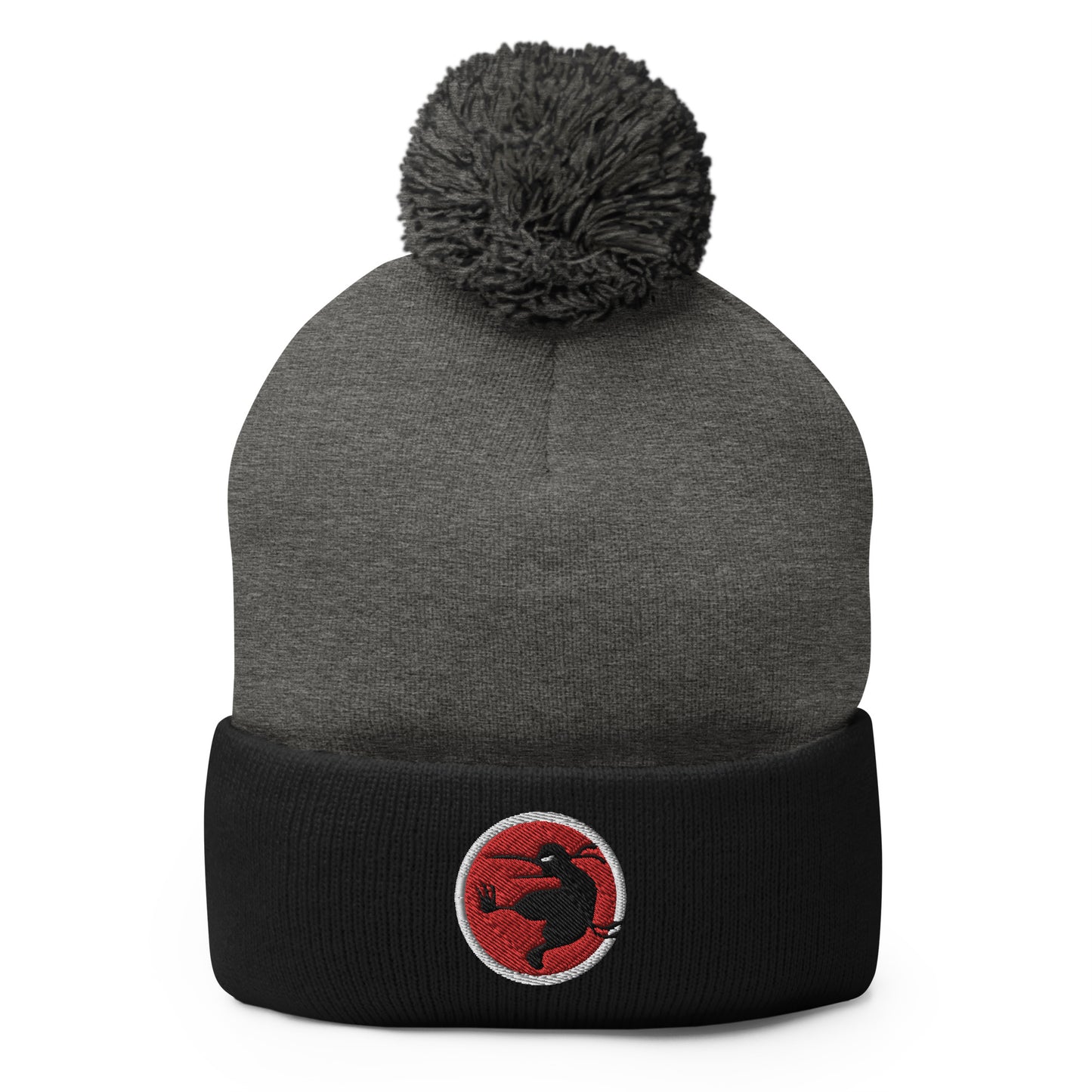 Ninja Kiwi Logo Pom-Pom Beanie