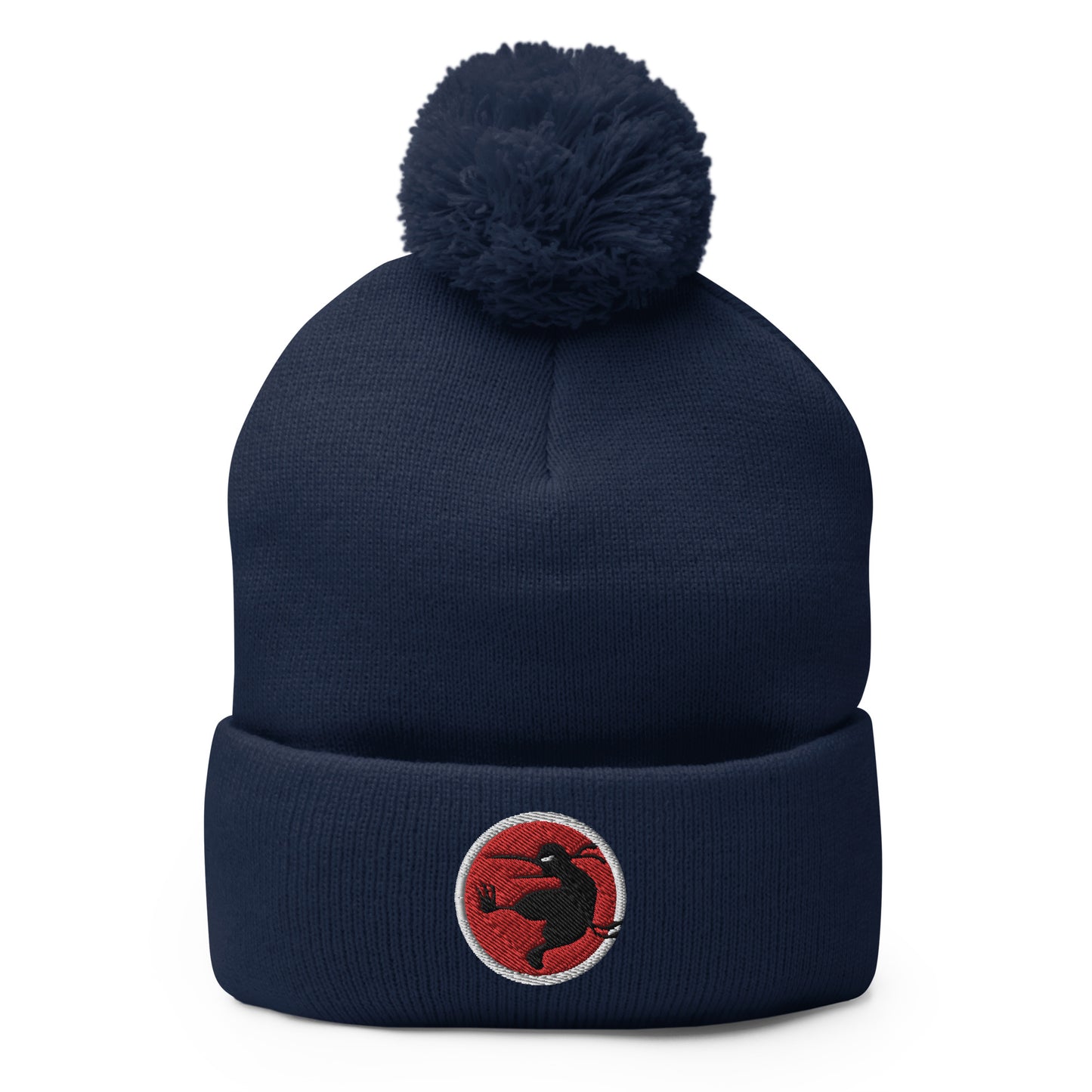 Ninja Kiwi Logo Pom-Pom Beanie