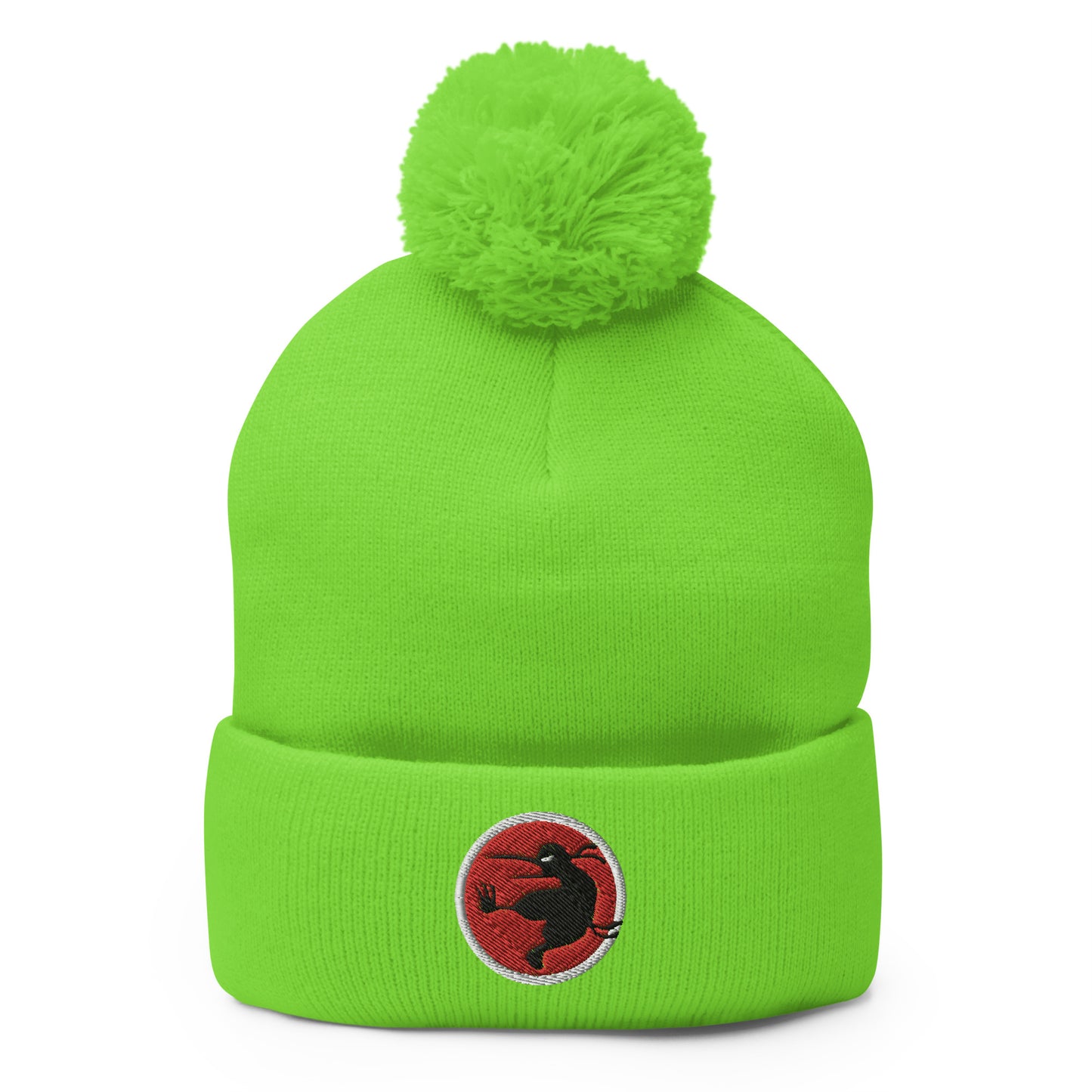 Ninja Kiwi Logo Pom-Pom Beanie