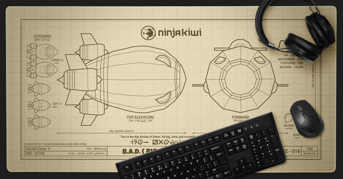 The B.A.D. Desk Mat - Soya (90cm x 45cm)