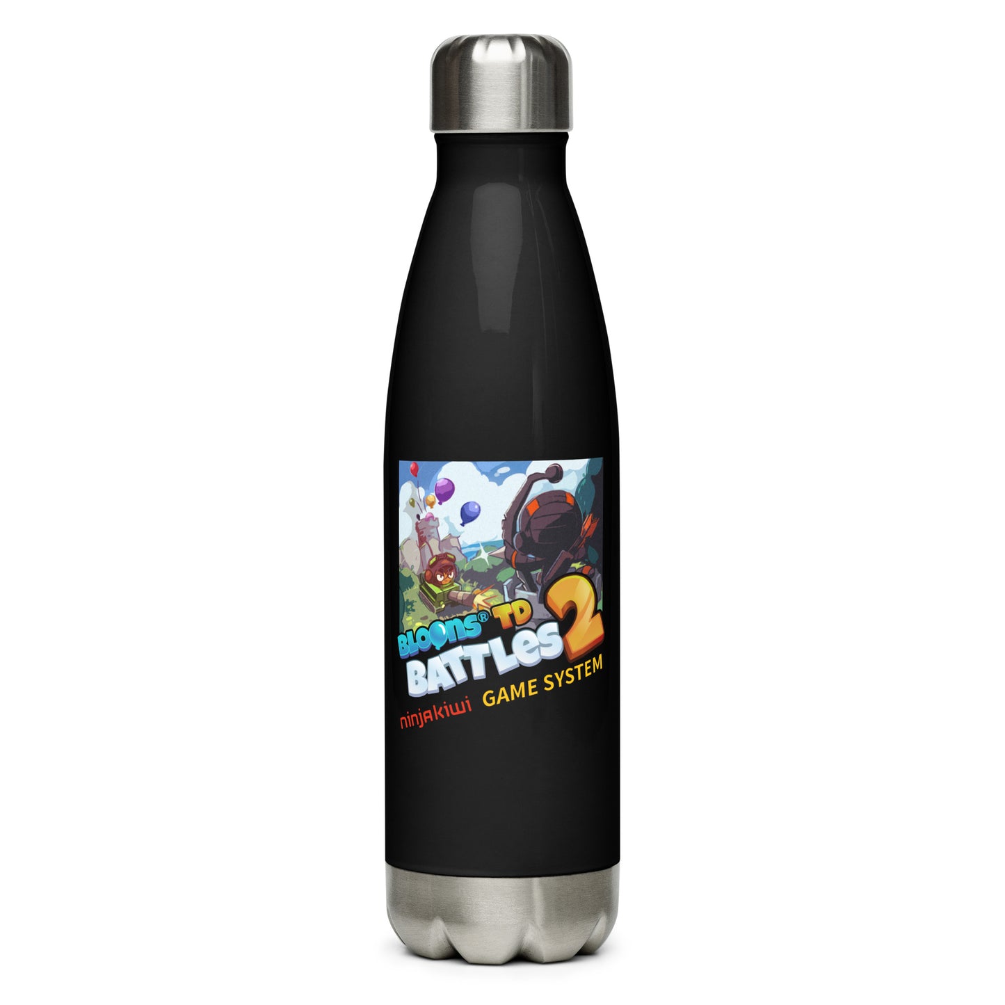 Battles 2 - Ninja Kiwi Game System Stainless Steel Water Bottle