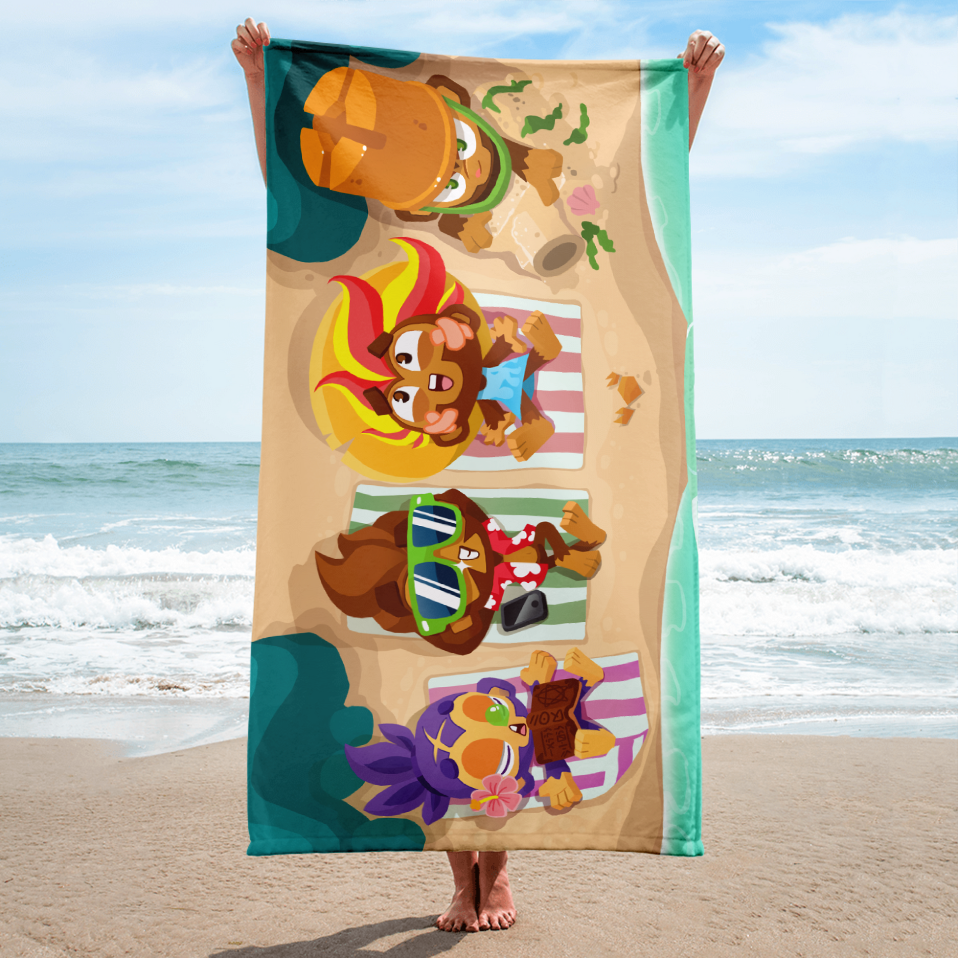 BTD6 Beach Towel – Ninja Kiwi Merch BTD6 Beach Towel – Ninja Kiwi Merch