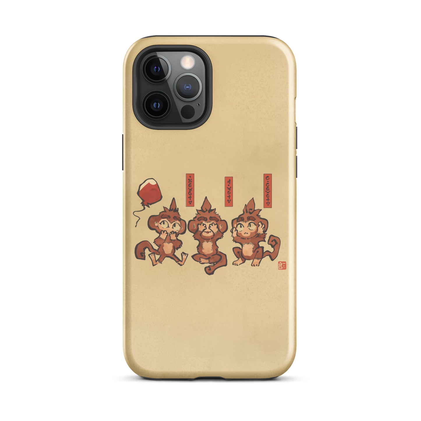 Three Wise Monkeys iPhone® Case (Tough)