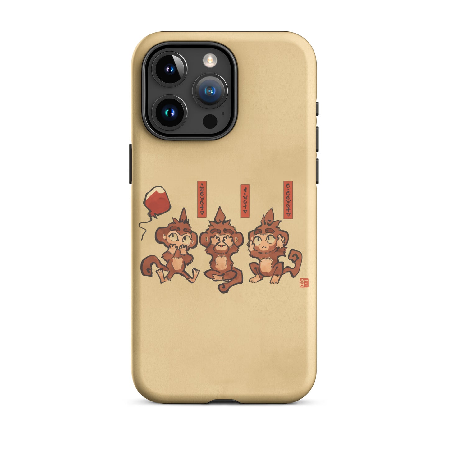 Three Wise Monkeys iPhone® Case (Tough)