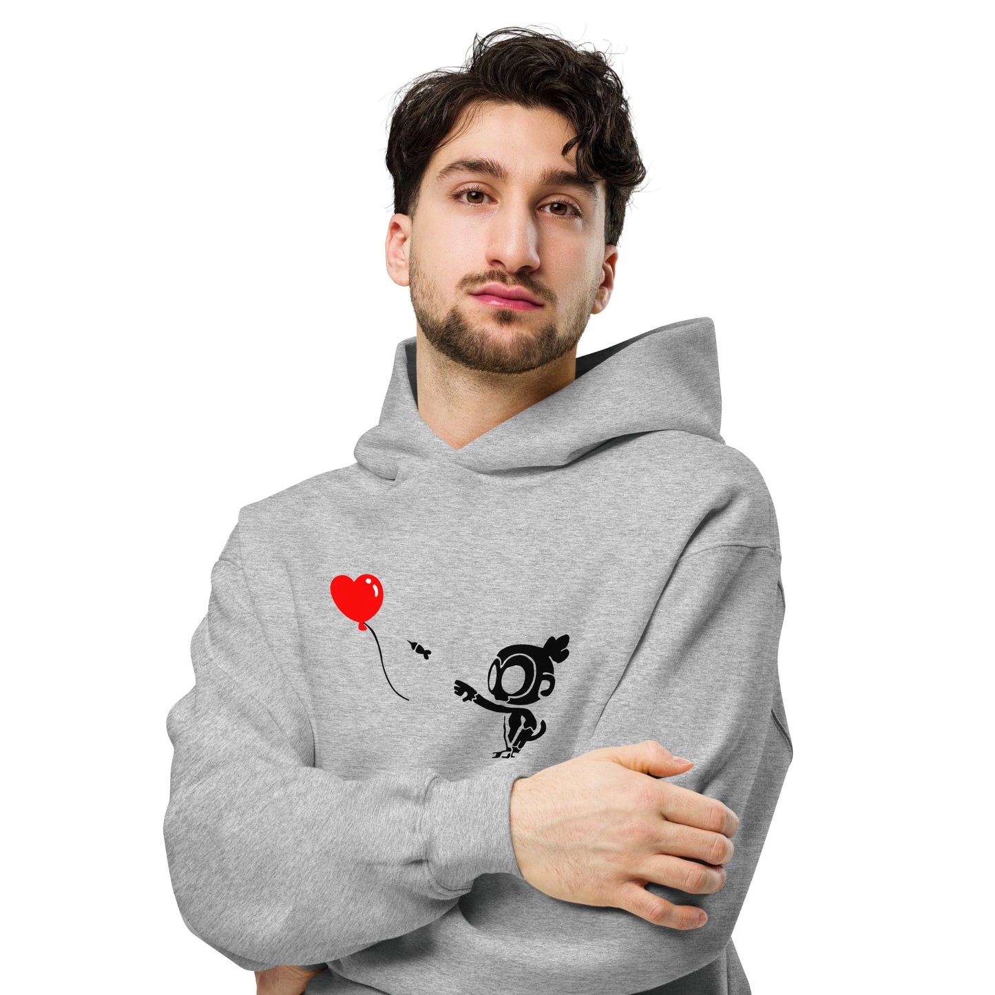 Monkey With Bloon Premium Oversized Hoodie (Unisex)