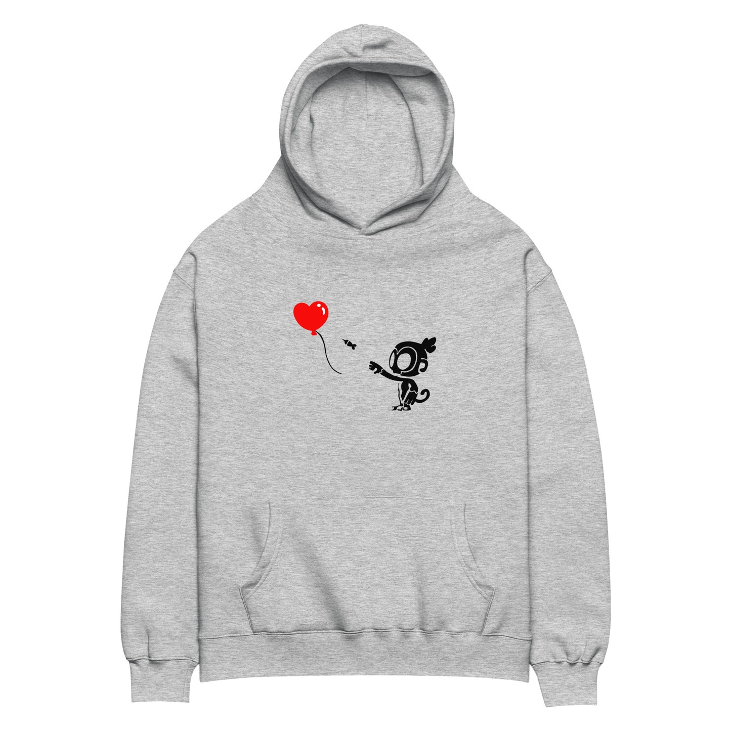 Monkey With Bloon Premium Oversized Hoodie (Unisex)