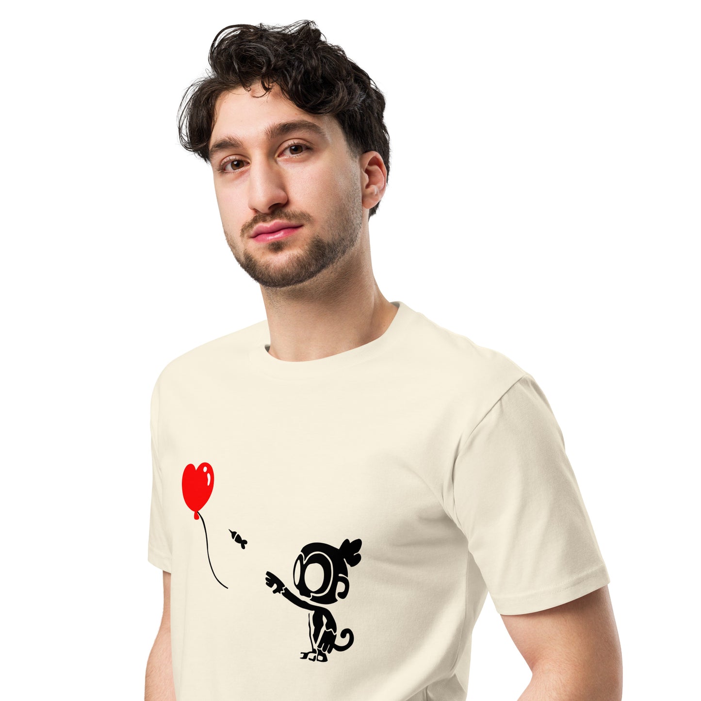 Monkey With Bloon Premium Shirt (Unisex)