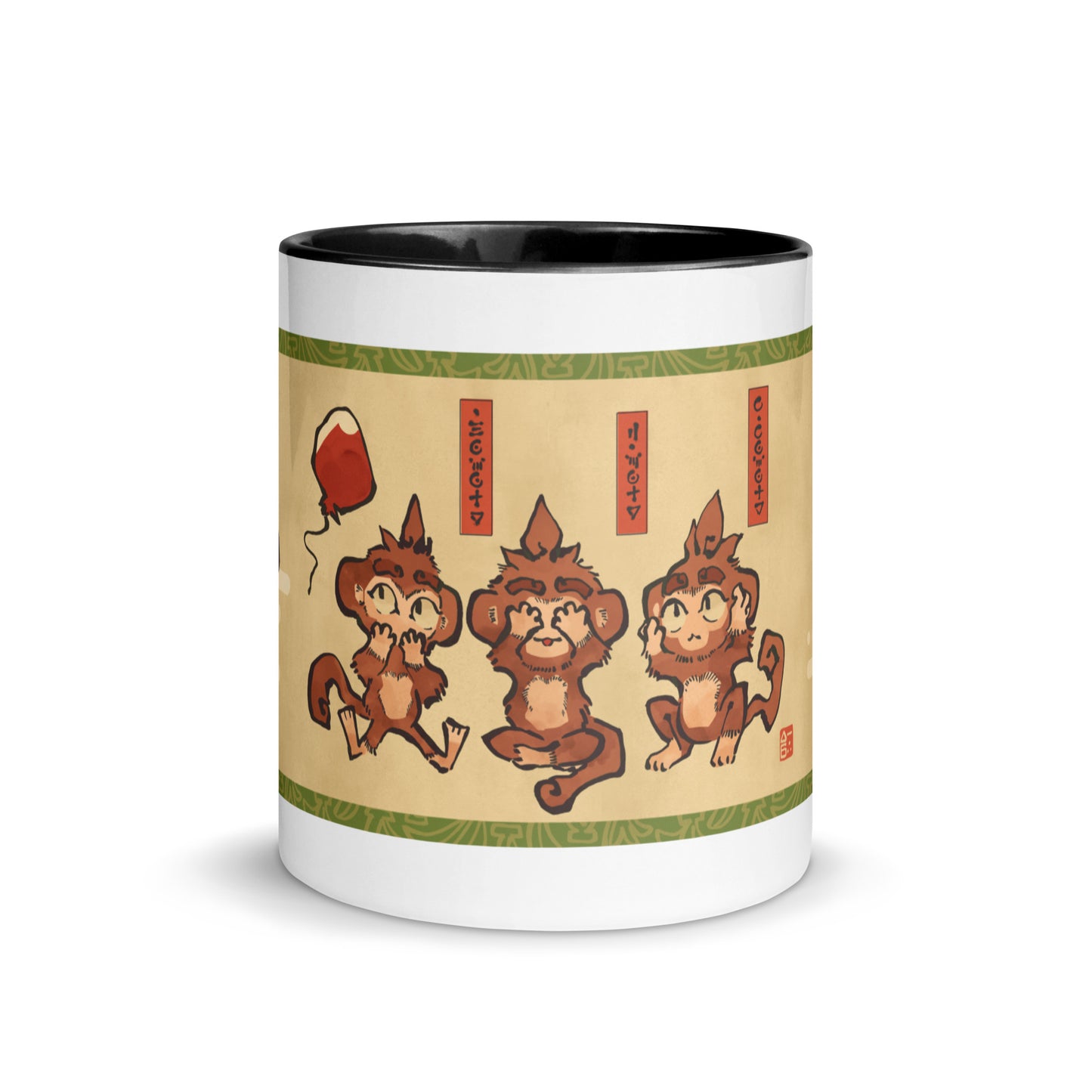 Three Wise Monkeys | Mug with Color Inside