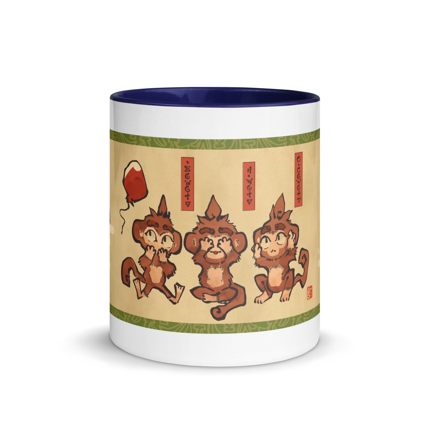 Three Wise Monkeys | Mug with Color Inside