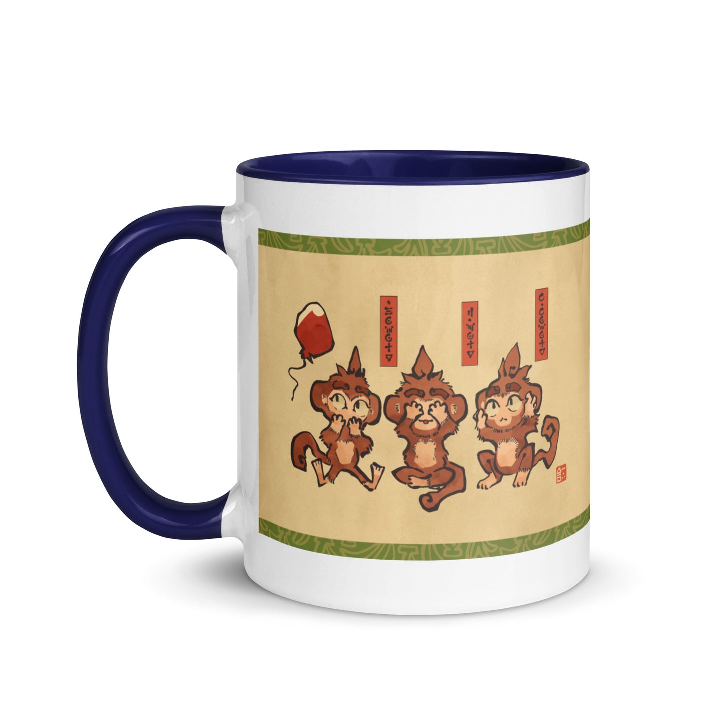 Three Wise Monkeys | Mug with Color Inside