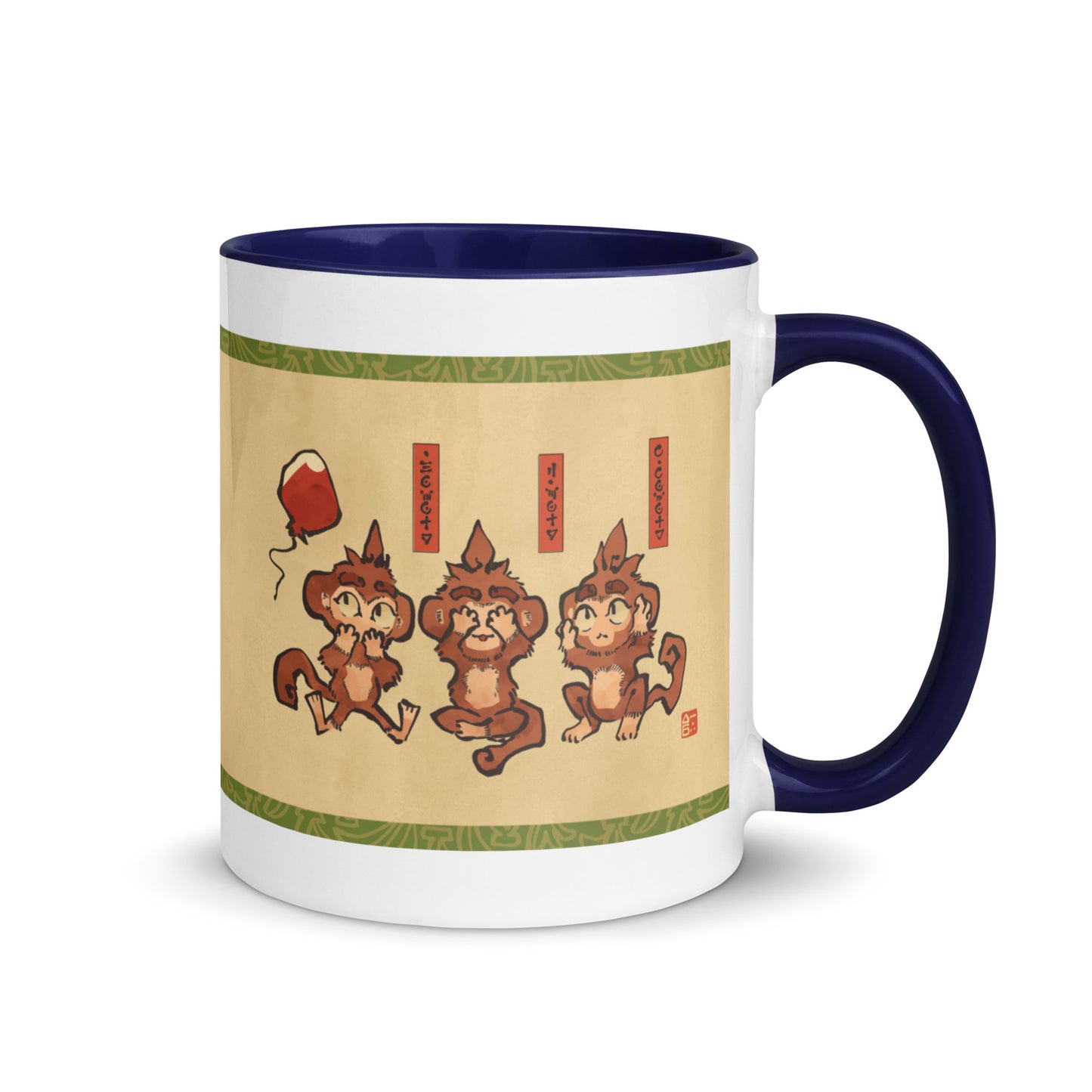 Three Wise Monkeys | Mug with Color Inside