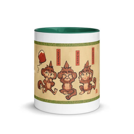 Three Wise Monkeys | Mug with Color Inside