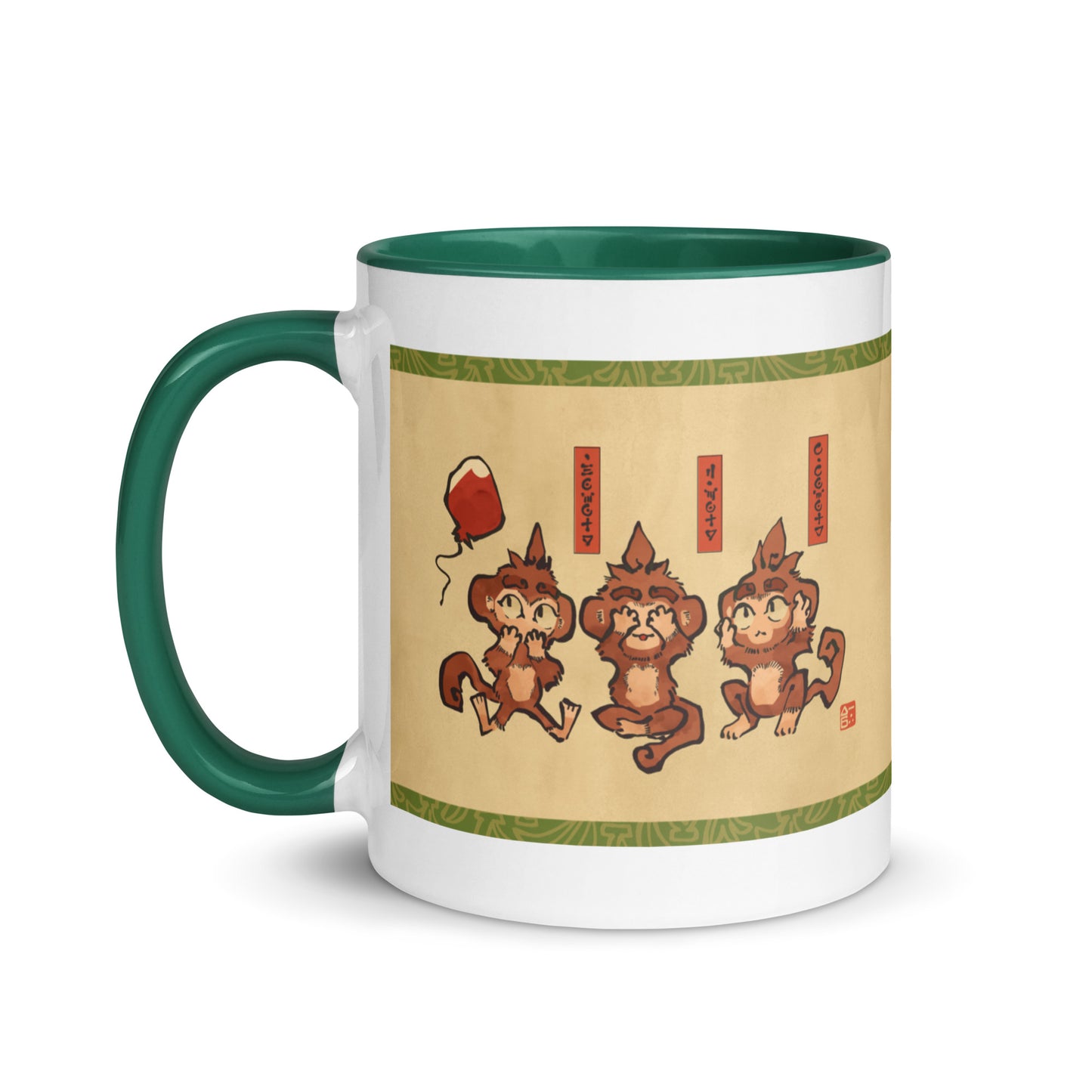 Three Wise Monkeys | Mug with Color Inside