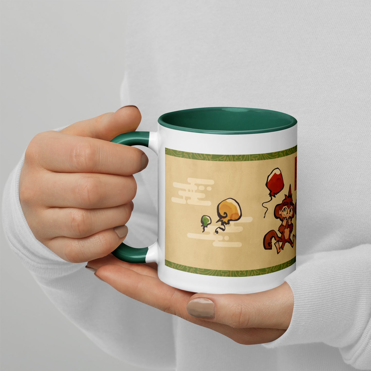 Three Wise Monkeys | Mug with Color Inside