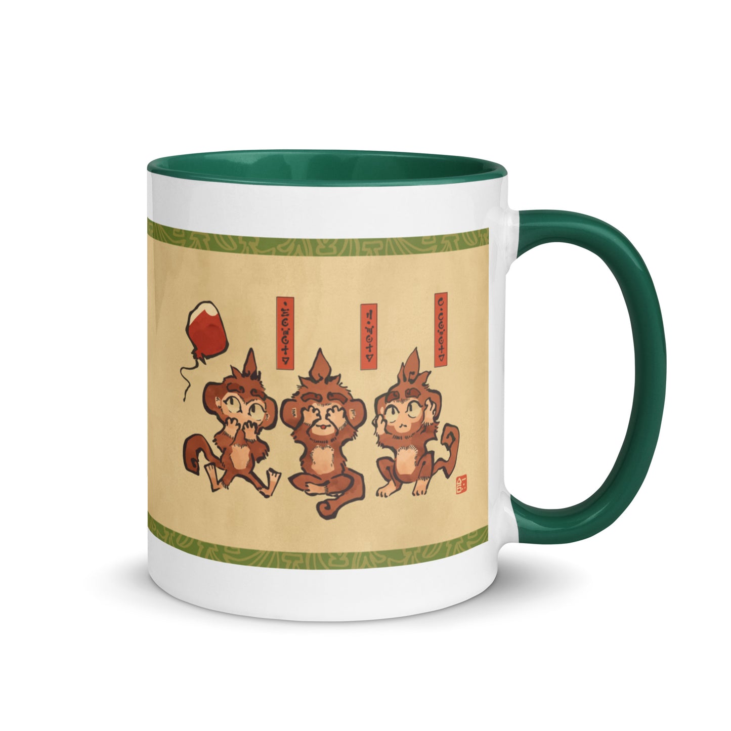 Three Wise Monkeys | Mug with Color Inside