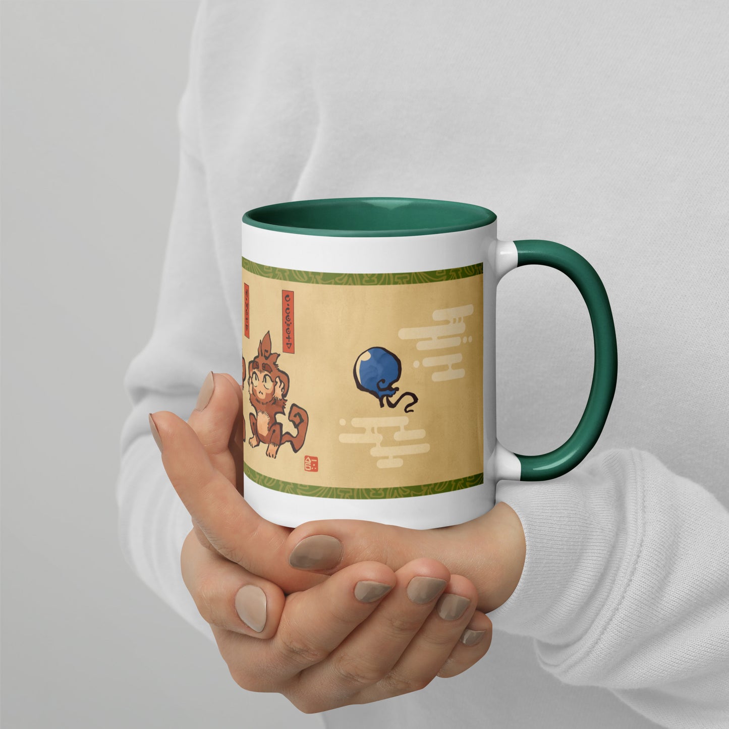 Three Wise Monkeys | Mug with Color Inside