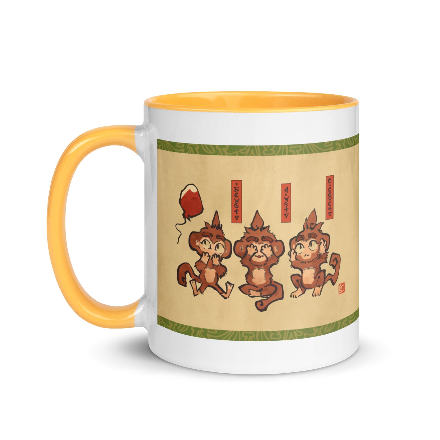 Three Wise Monkeys | Mug with Color Inside