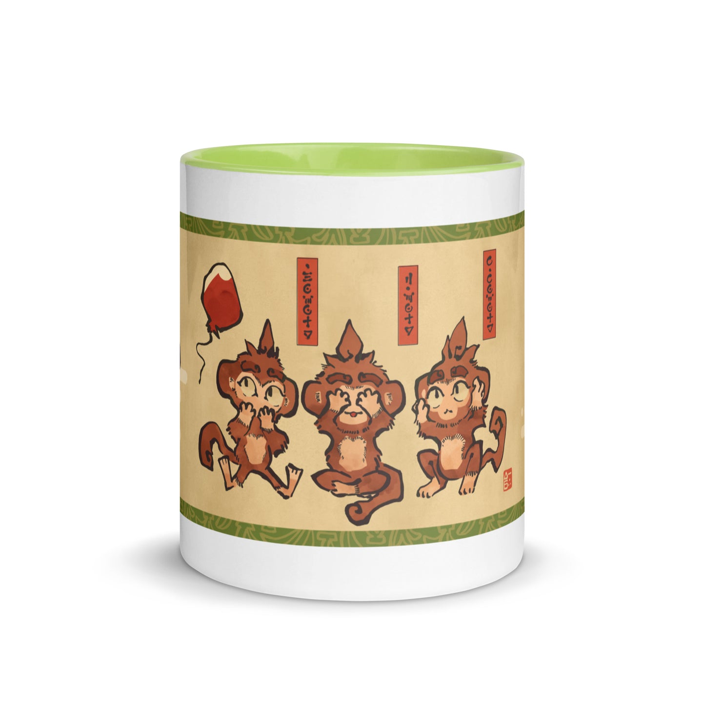 Three Wise Monkeys | Mug with Color Inside