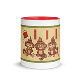 Three Wise Monkeys | Mug with Color Inside