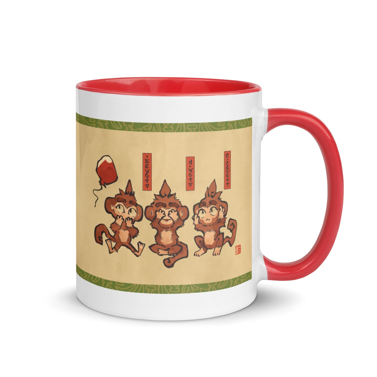 Three Wise Monkeys | Mug with Color Inside