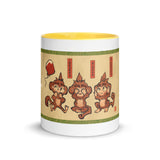 Three Wise Monkeys | Mug with Color Inside