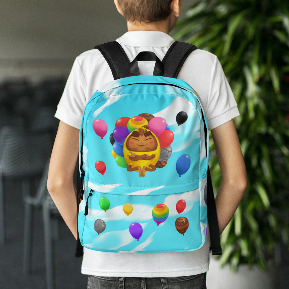 Cool Banana Monkey Backpack (Clouds)