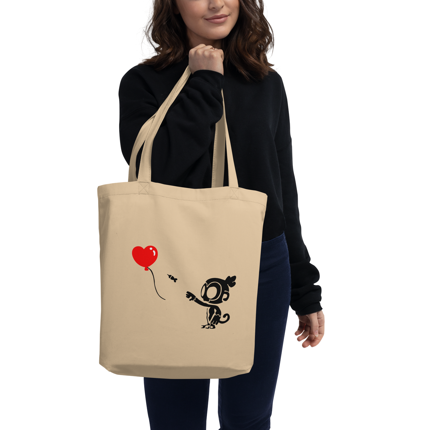 Monkey With Bloon Eco Tote Bag