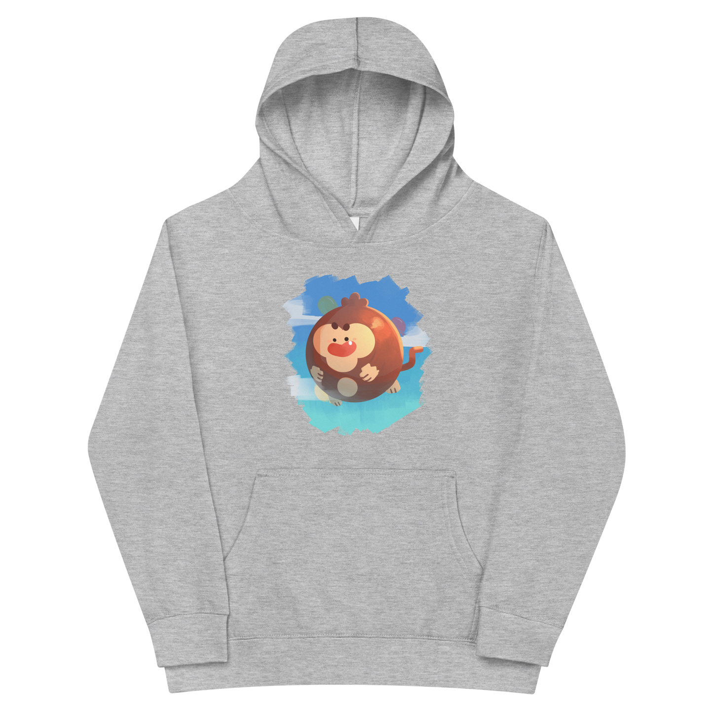 Round Monkey Fleece Hoodie (Kids/Youth)