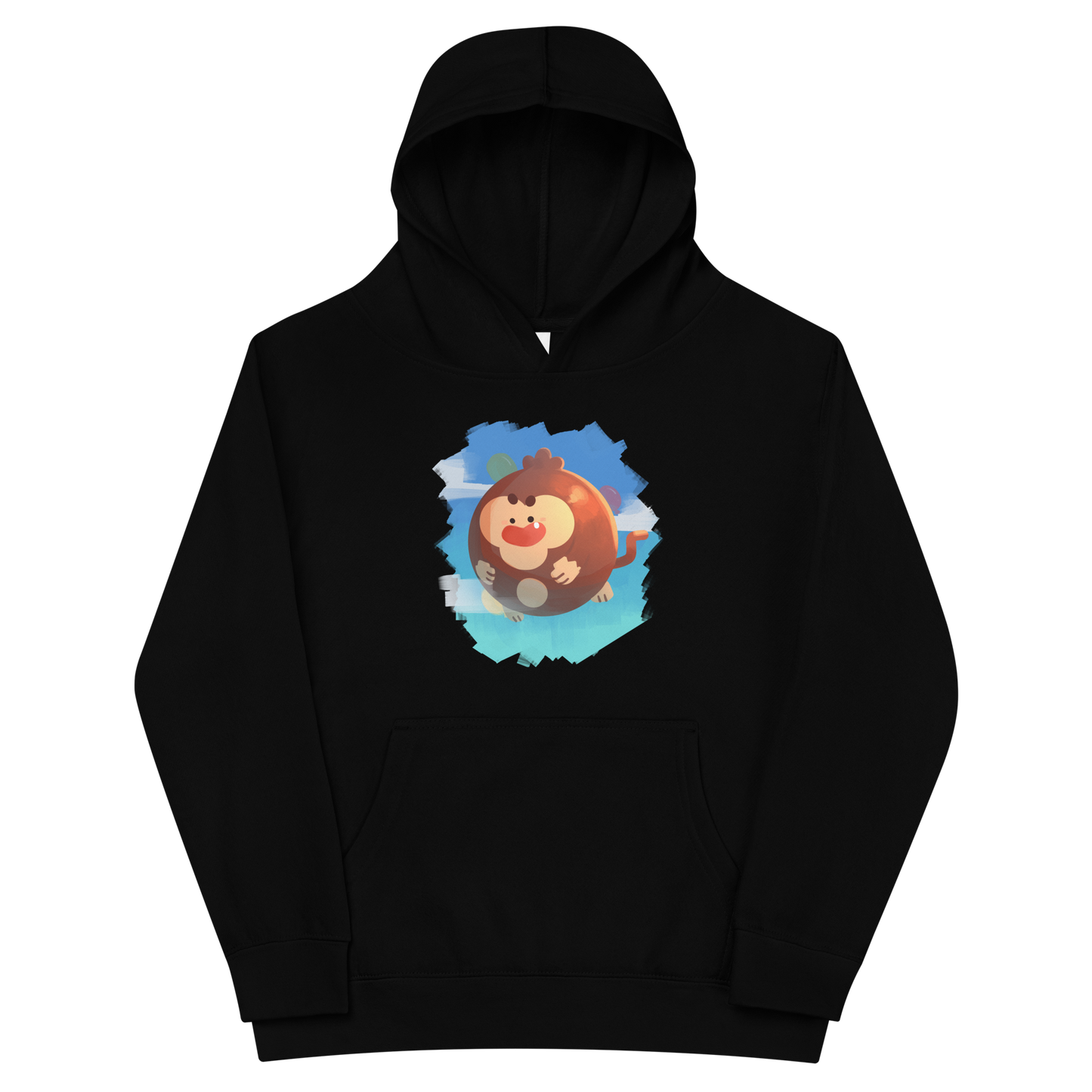 Round Monkey Fleece Hoodie (Kids/Youth)