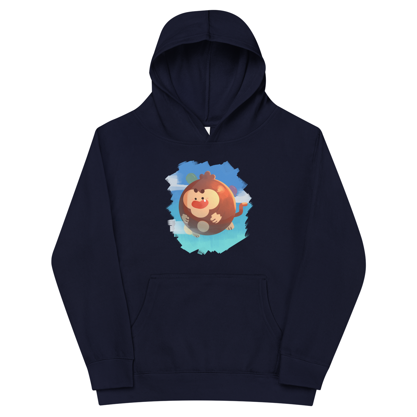 Round Monkey Fleece Hoodie (Kids/Youth)