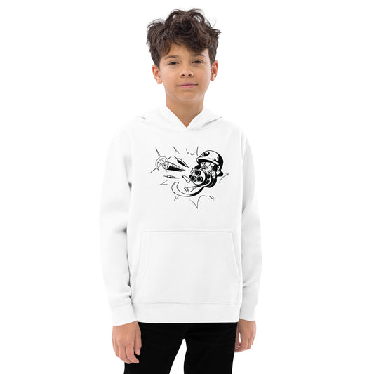 Comic Style Dartling Fleece Hoodie (Kids/Youth)