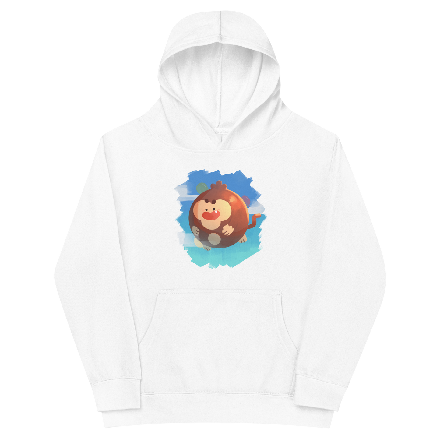 Round Monkey Fleece Hoodie (Kids/Youth)